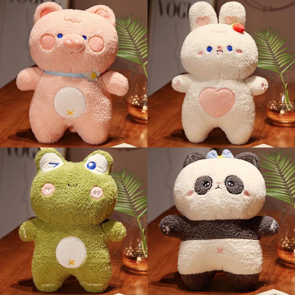 Animal Cartoon Frog Rabbit Plush Toy Cute Pig Panda Doll Children Festivals Gift