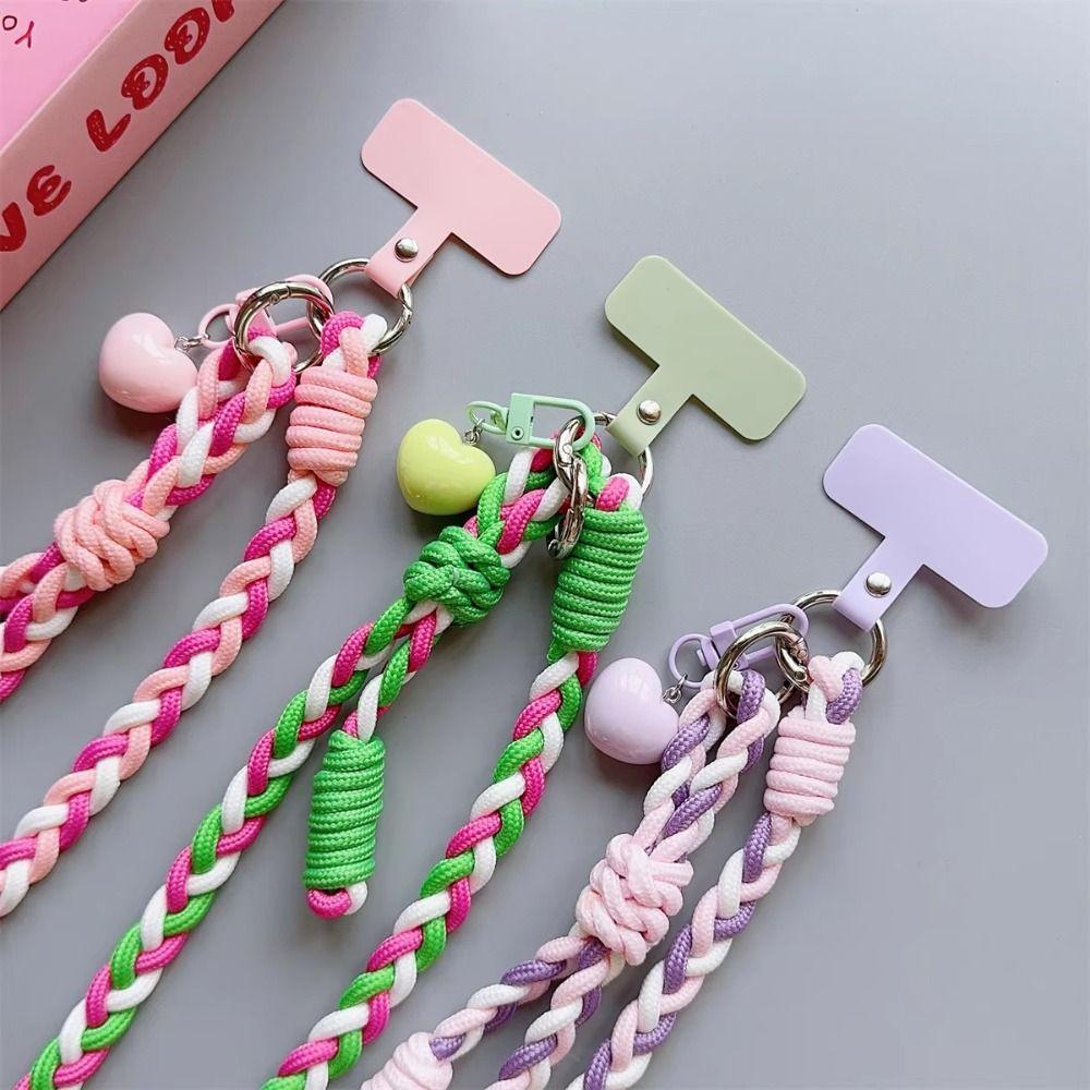Nylon DIY Phone Crossbody Chain Long Mobile Phone Lanyard Phone Hanging Chain Car Key Accessories