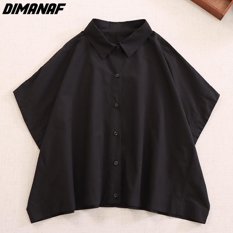 

DIMANAF 2023, летняя женская блузка больших размеров, однотонные топы, футболки, свободная повседневная одежда с принтом, рукавами «летучая мышь», квадратный воротник One Size чёрный