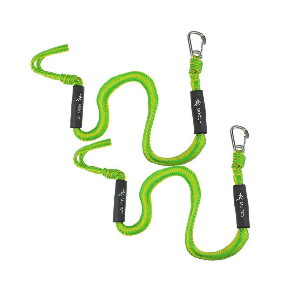 Moocy 2er-Pack Boots-Bungee-Dockleine mit Haken Festmacherseil Bootszubehör für Boote Ponton Jetski SeaDoo WaveRunner Kajak