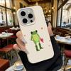 Trendy frog pattern phone case suitable for iPhone 17 16 15 14 13 12 11 Pro/Max/Plus anti drop and shockproof back cover