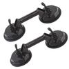 Asdays Vacuum Lifter Double Suction Cup, Strong Suction Cup, Glass Lifting, One-Touch Suction Cup Type, 2-Pack (Black)