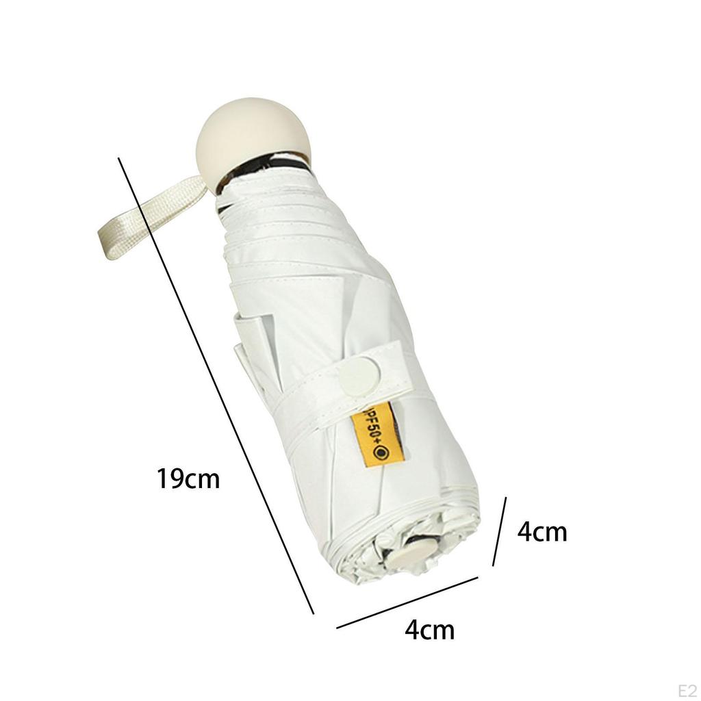 Folding Umbrella Compact Small with Black Coating Personal Sun