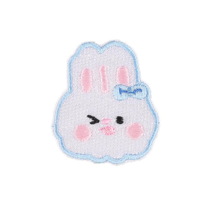Embroidery Label Cartoon Animal Rabbit Cloth Label Clothing Accessories Hat Decoration Patch Sticker Embroidery Cloth Sticker