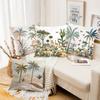 2D Flat Printing Palm Tree And Animal Pattern Cushion Covers Polyester Pillowcase, Sofa Decorative Cushion Cov Headboard Pillow