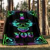 1pc Love Heart Decor Outdoor Flannel Blanket Soft All Season Polyester Throw , Perfect for Picnics & Travel , Picnic Accessory