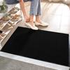 Black rubber doormat for shoes, 90x150cm