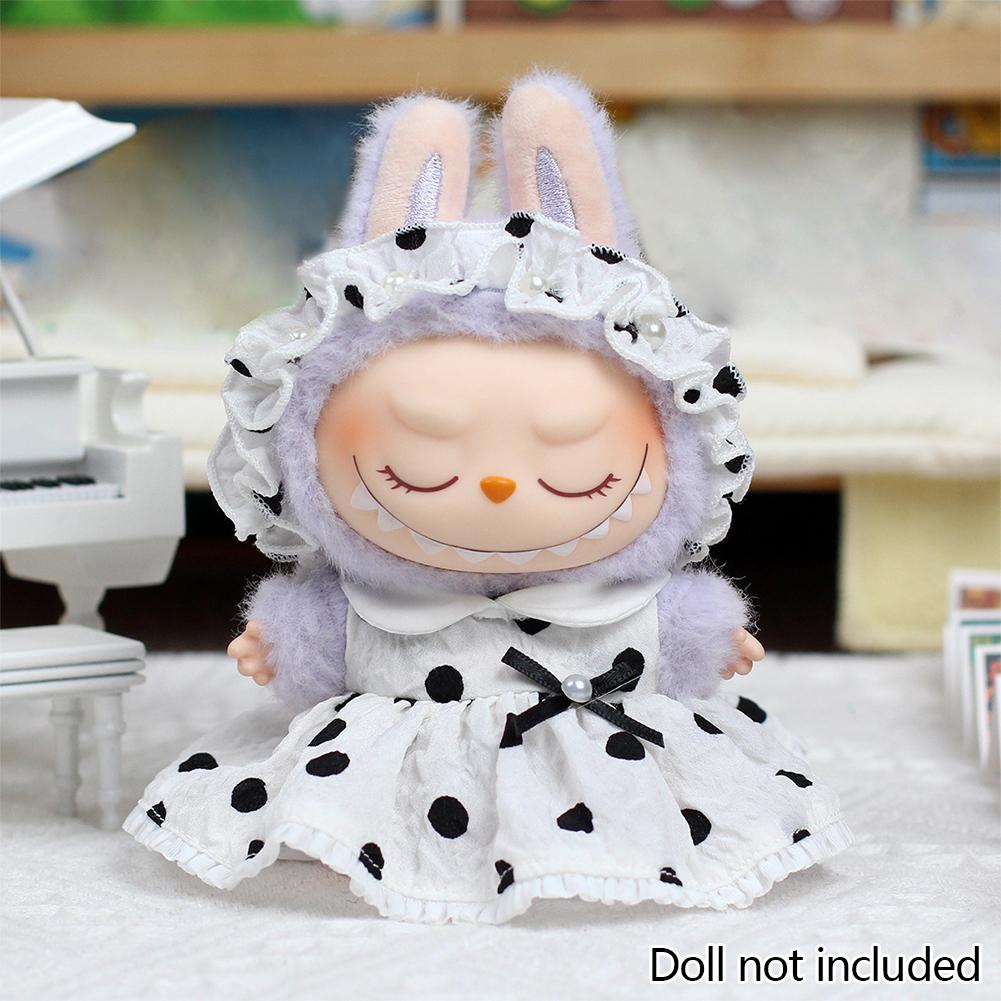 

Миниатюрное цветочное платье для кукол Лабубу 17 см. Милая одежда для кукол своими руками. Модные аксессуары. Прекрасный наряд. Подарки для девочек, друзей. белый