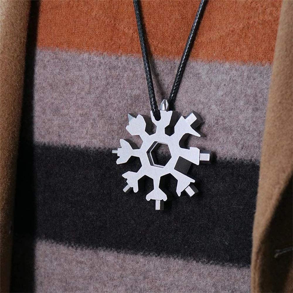 Uniwersalny przenośny 18-w-1 EDC Snowflake klucz dynamometryczny narzędzie wielofunkcyjne zestaw narzędzi ze stali nierdzewnej wielofunkcyjne narzędzia ręczne narzędzie ręczne