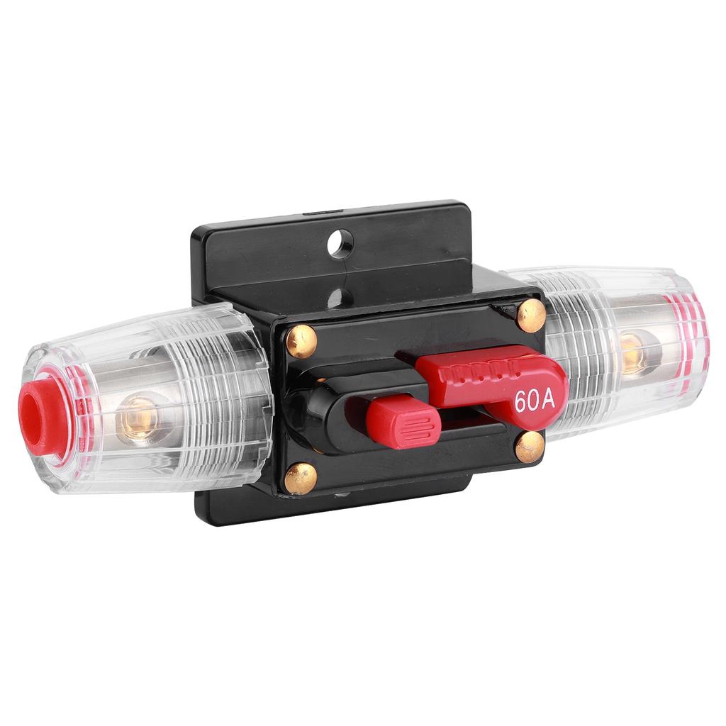 Automatic Reset Fuse Holder Switch Amplifier Car Truck Audio Modification 12V 60A