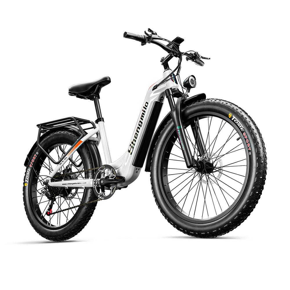 Shengmilo Vélo Électrique de Ville MX06 Avec Siège Remorquable Pour Unisexe Moteur 500W Batterie 48V17.5AH Pneus Tout-Terrain 26 Pouces VTT Électrique