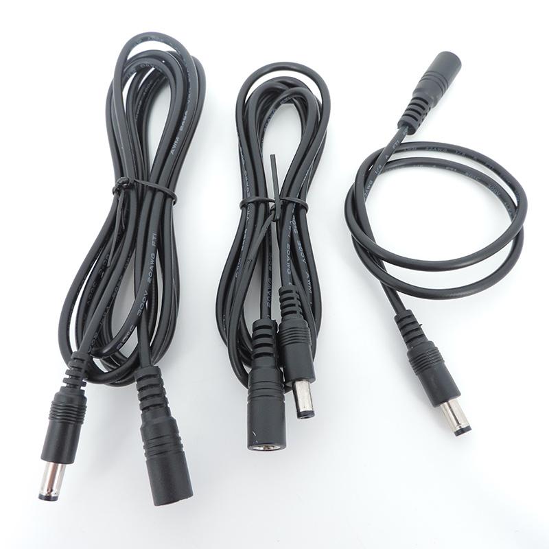 Female To Male Plug CCTV DC Power Cable Extension Cord Adapter 12V Power Cords 5.5mmx2.1mm For Camera Power Extension Cord