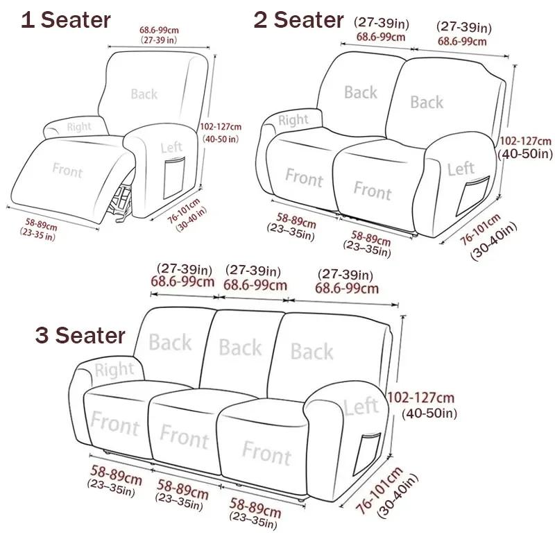Leaves Jacquard Recliner Chair Cover  Chair Covers Elastic Spandex Single Sofa Covers Armchair Slipcover Couch Protector