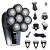 Upgrade Waterproof Rotary Shaving Equipment Multifunctional 8D Face Head Electric Shavers LED Display Electric Bald Head Shaver