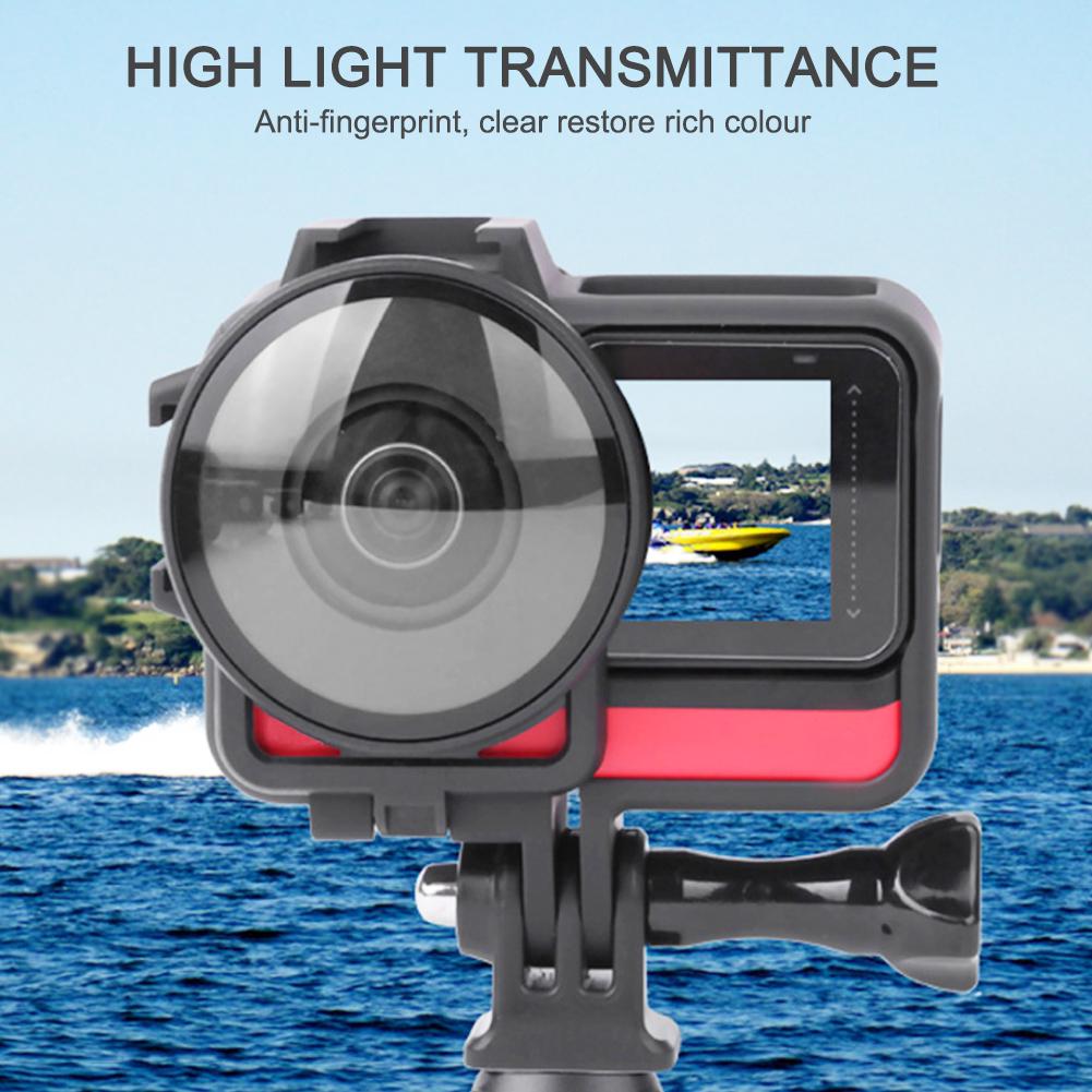 2PCS Plastic Waterproof High Light Transmittance Panoramic Lens Protector Protective Guard Cover