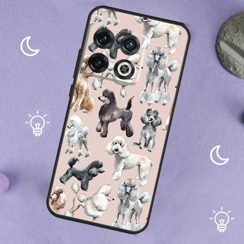 Poodle Dog Cartoon For OnePlus 13T 13R 12R 10R 10T 8T 11 12 13 15 Case For OnePlus Nord 5 CE 2 3 4 Lite N20 N30
