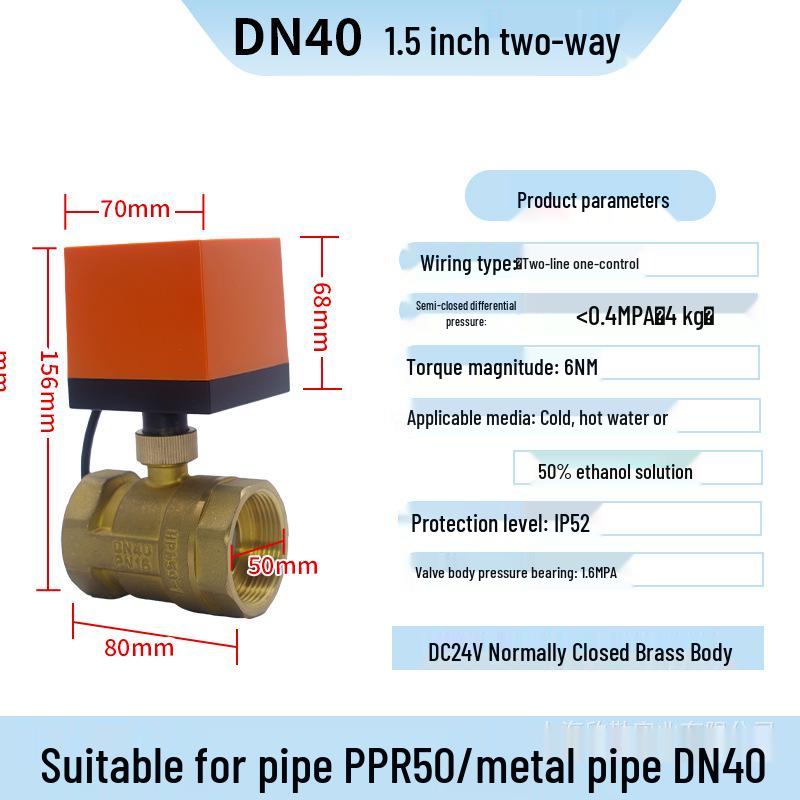 Zweiwege Messing Elektromagnetisches Solar-HVAC-Ventil: Temperaturregelung, Normalerweise offen/geschlossen, Zwei-/Draht-Kugelhahn.