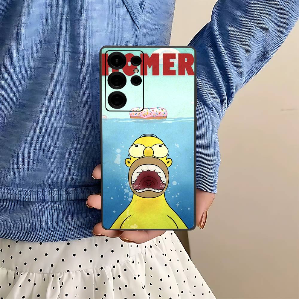 Adult Animation Simpsons Phone Case For Samsung S 24 Fe 25 Ultra Plus 20 Lite 21 30 22 23 24 22 Ultra 5G Fundas