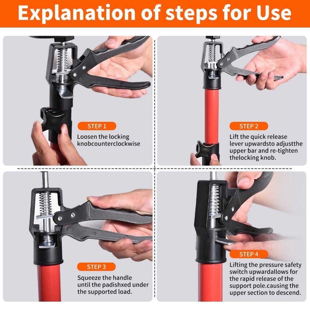 1pc Adjustable Length Labor-Saving Arm Jack Quick Support Pole  Cabinets Installation