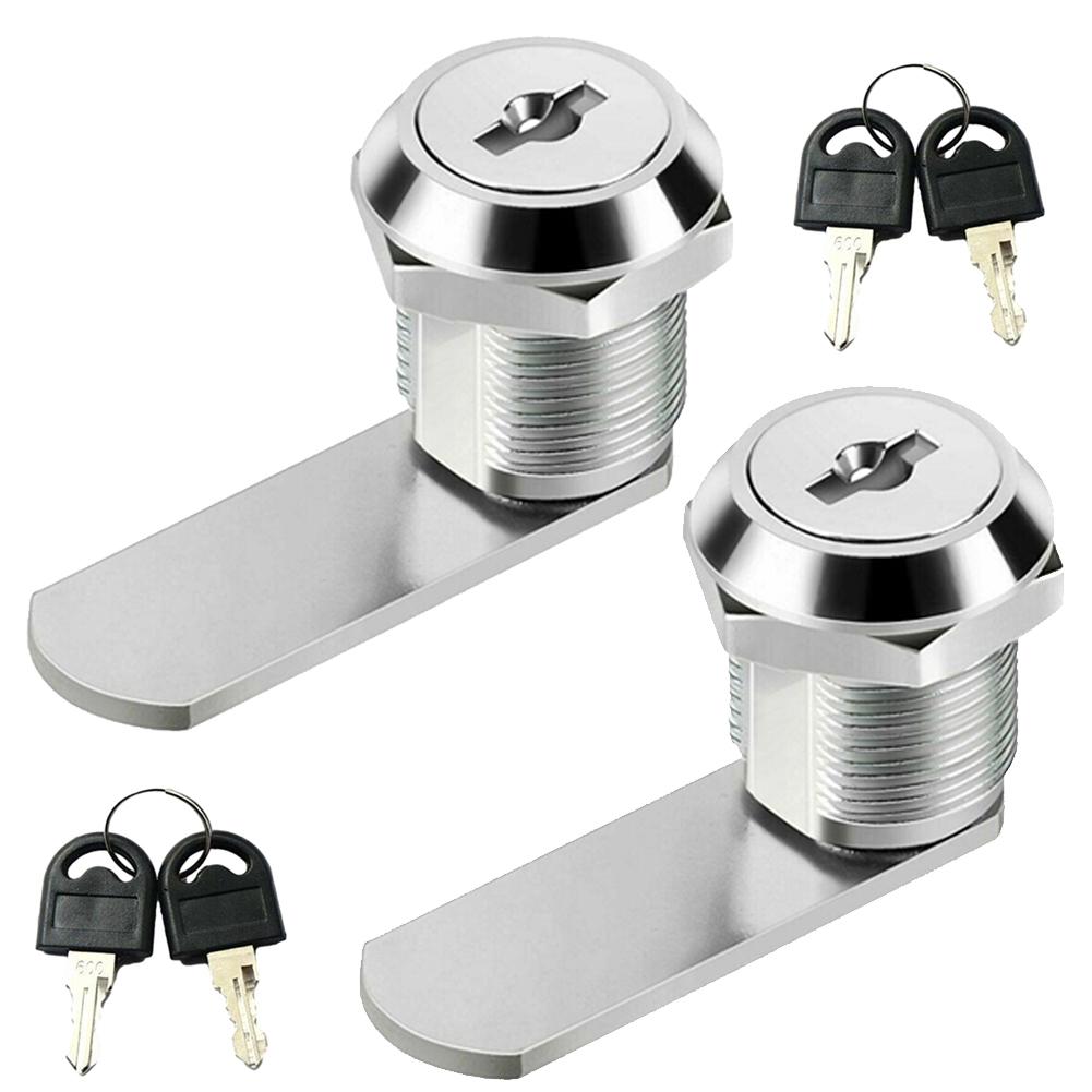 Zinc Alloy Cam Lock 2PCS with 4 Keys for Locking Mailbox Furniture and Cabinet Doors Offering Reliable Performance