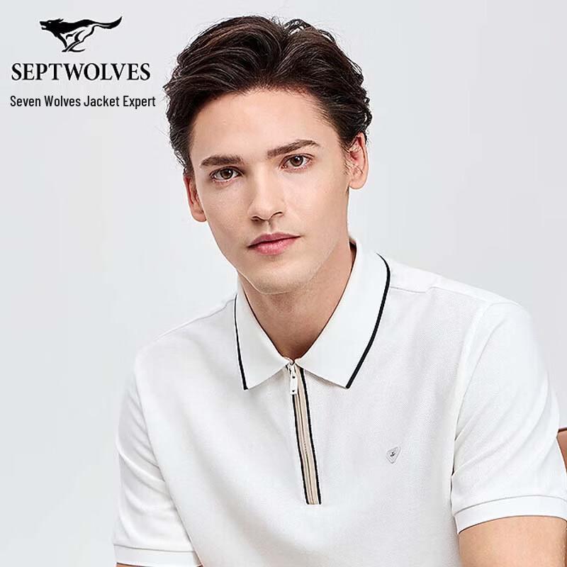 Septwolves Men s Breathable Ice Silk Short Sleeve Polo Shirt L