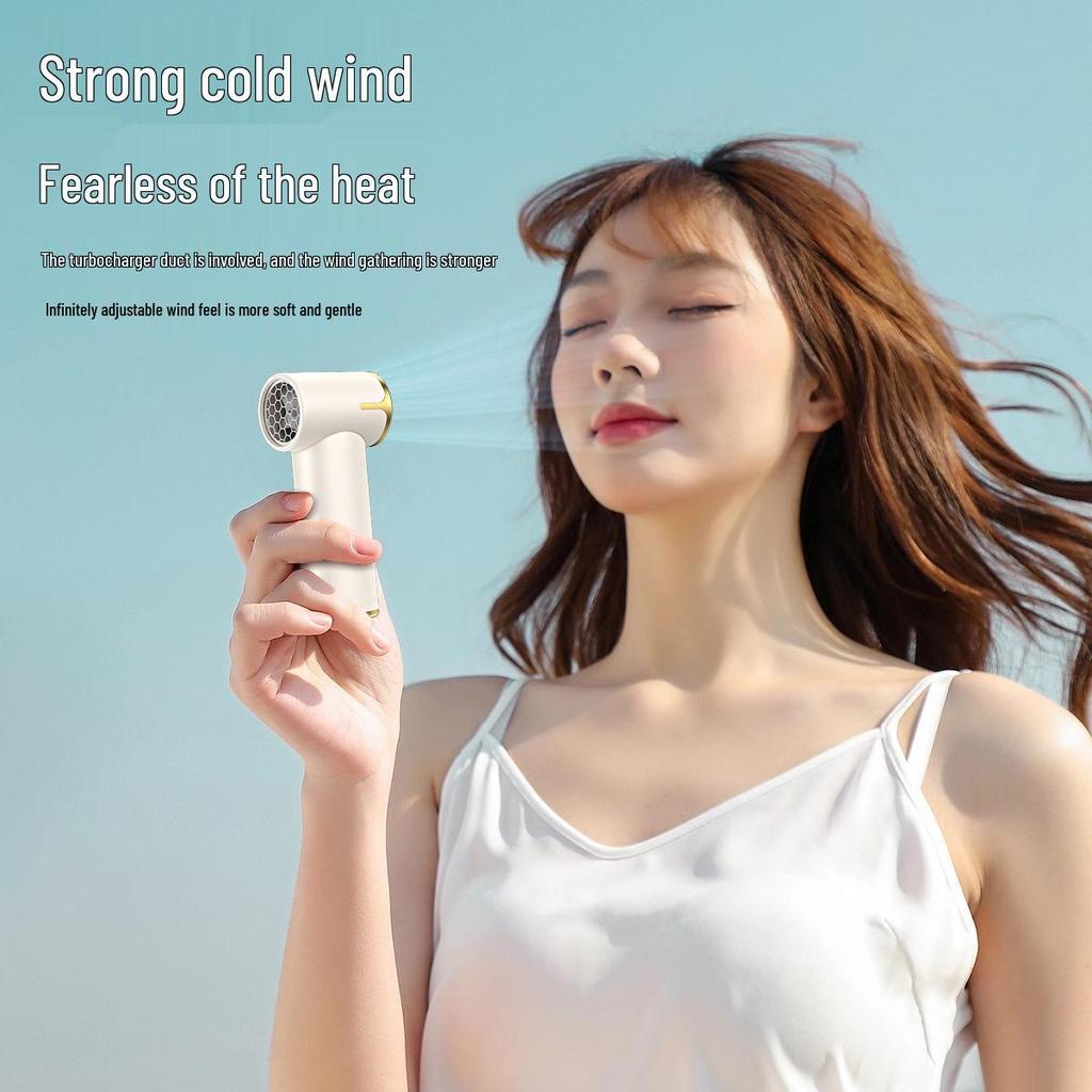 High-Speed T05 Portable USB Turbo Fan: Mini Handheld, Powerful Wind, Silent Operation