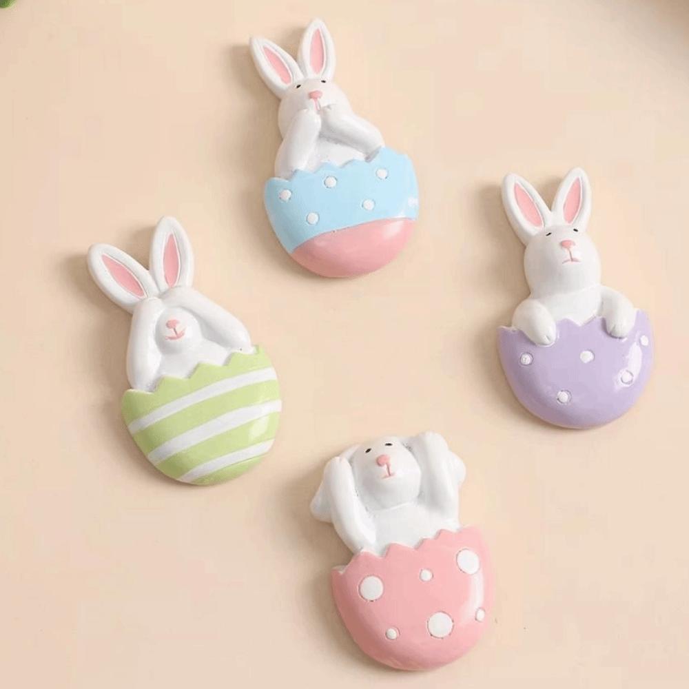 4Pcs 3D Easter Bunny Stickers Self-adhesive Cartoon Rabbit Stickers Decorations  Home Decoration