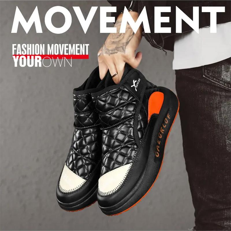 Men Snow Boots Winter High-top Fashion Causal Snow Boots for Men Boots Padded Thickening Warm Shoes Non-slip Men Shoes