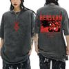 Anime Berserk Guts Vintage Washed T Shirt Manga Gatsu Griffith Zodd T-shirts Women Clothing Cotton Casual Oversized T-Shirt