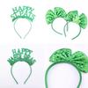 St. Patricks Day Hair Band Bow Tie Shamrock Green Irish Headband Girl Party Gift