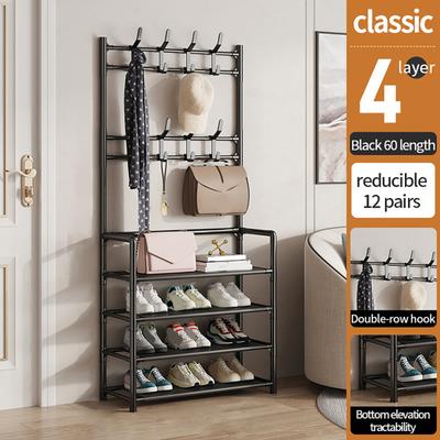 Multi-Layer Shoe Rack Doorway Clothes Hanger High Stability Simple Installation Shoes Shelf