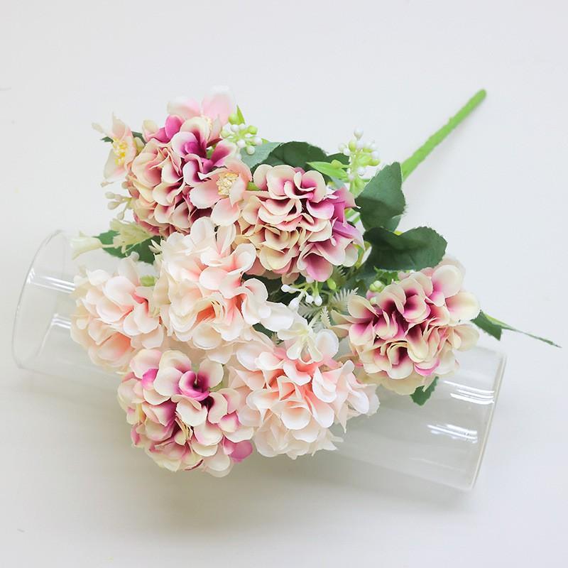 Artificial Hydrangea Bouquet Wedding Decor Home Styling Photo Props Silk Flower Arrangement In Multiple Colors