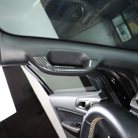 Pokrycie klamki słupka A z prawdziwego włókna węglowego Wykończenie wnętrza Do Ford Ranger 15-21