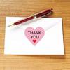 500 Sheets/roll 1 Inch Pink Love Thank You Stickers, Heart Stickers, Flower Stickers, Envelope Seal Stickers, Thank You Stickers