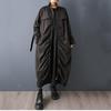long sleeve oversized cotton vintage Black casual loose autumn spring Winter trench coat for women Outerwear