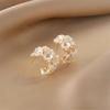 Sophisticated Earrings Ear Jewelry Flower Studs Earrings Unique Ear Pendant Alloy Texture Ear Pin for Fashion Lover