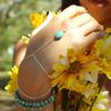 New Product, All Handmade Beads, Turquoise Bracelet, Finger Bracelet, Female.