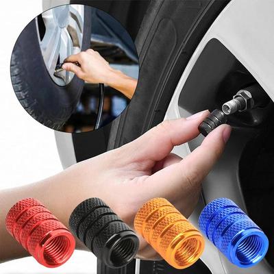 Tire Valve Cover 4PCS Dustproof Valve Covers Aluminum Alloy Valve Dust Caps Wheel Air Caps Cover Dust-Proof Stem Covers For Auto