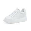 New Platform White Shoes Spring and Autumn Casual Board Shoes Versatile and Lightweight Muffin Inner Height Increase Women's Shoes Single Shoes Tide