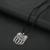 Kinitial Amulet Viking God Symbol Pendant Warding Veles Bear Paw with Lucky Knot Charm Necklace Geometric Jewelry