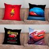 Cars Flash M-McQueen 95 Pillow Case For Home Bedroom Car Office Decoration Living Room Sofa Cushion Cover Suitable