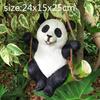 Creative Simulation animal outdoor patio garden Cartoon Koala panda Swinging suspension Animal sculpture Crafts decorations