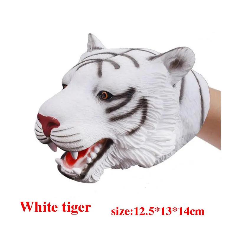 Soft Vinyl Rubber Animal Head Hand Puppet Figure Toys Gloves Model Gift Dinosaur Hand Puppet Toys For Halloween Toys