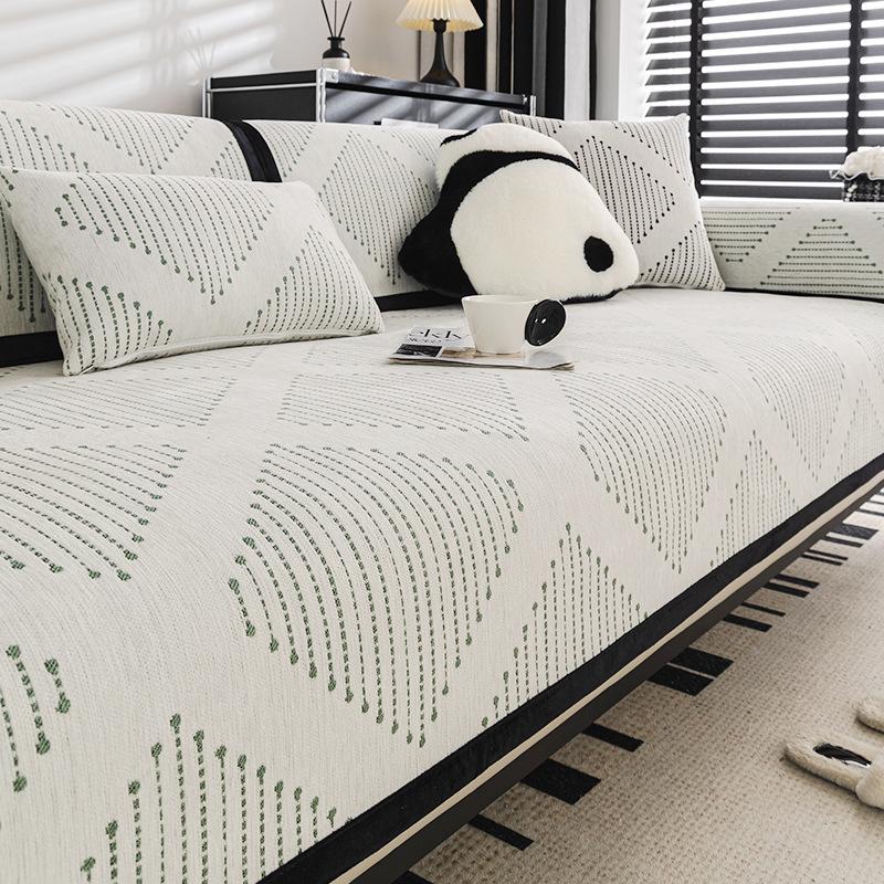 

Nordic Wind Sofa Cushion Universal In All Seasons Non-Slip Straight Row Seat Cushion Small Fresh Sofa Cover For 70*70cm