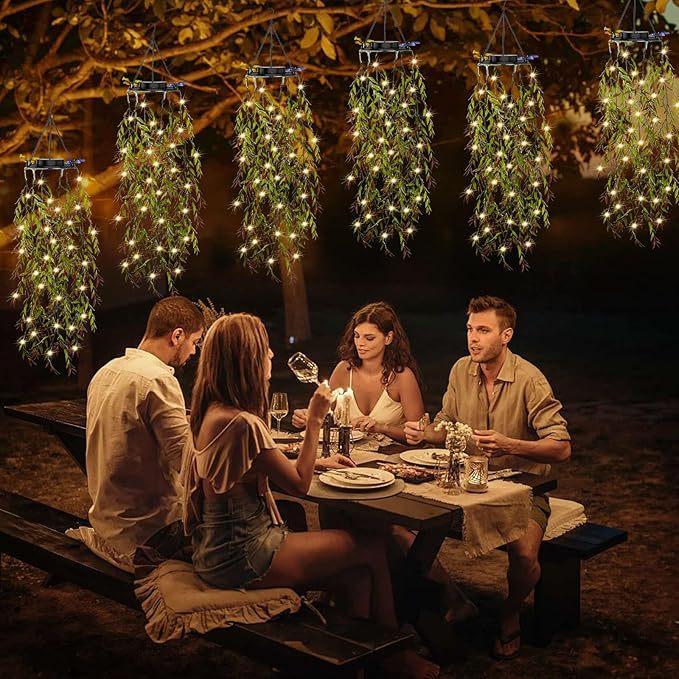D5 Außen Garten 1 Stück Künstliche Pflanzen Solar Hängeleuchten LED Lichterkette Solar Lampe Außenleuchte Veranda Hochzeit Dekoration