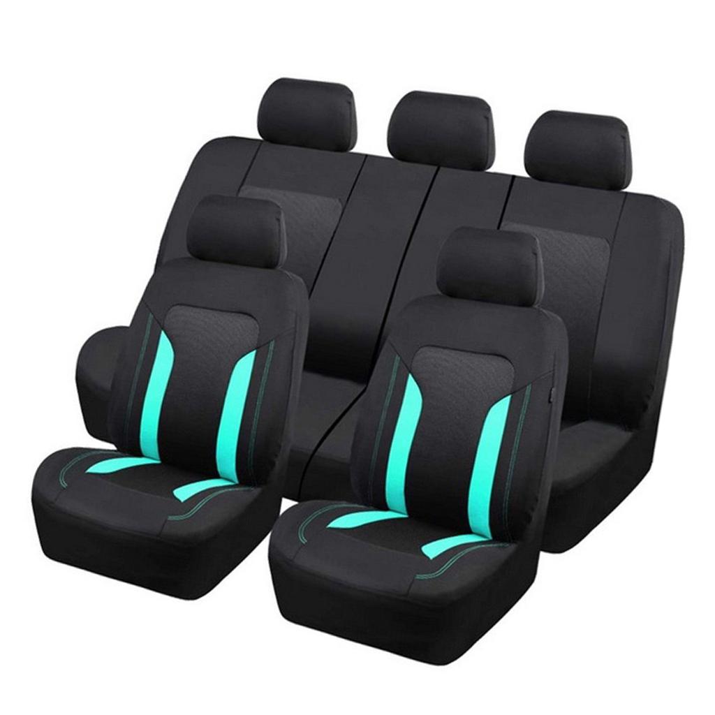 Full Set Car Seat Covers, Universal Fit Front and Rear Seat Protectors, Airbag Compatible Automotive Seat Covers