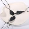 Natuursteen Zwarte Toermalijn Hanger Kristal Onregelmatige Ketting Voor Boho Stijl Sieraden