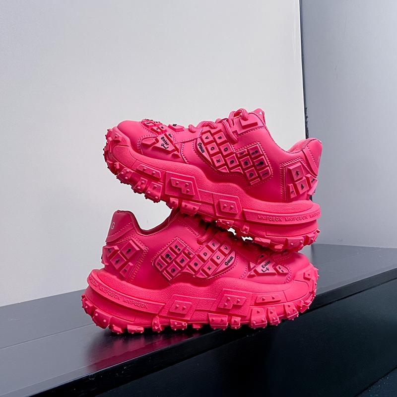 Fashion 2025 Women's Sports Shoes Keyboard Shape Lace Up Thick Sole Trend Women Shoes Creativity Leisure Personality Zapatillas De Mujer