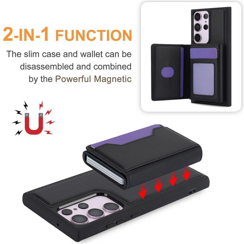 Magnetic Leather Wallet Card Phone Case for iPhone 15 14  Pro Max 13 Plus 12 11 for Samsung Galaxy S23 Ultra S22 A54 A14 A34 A53 A13 A52 Flip Cover