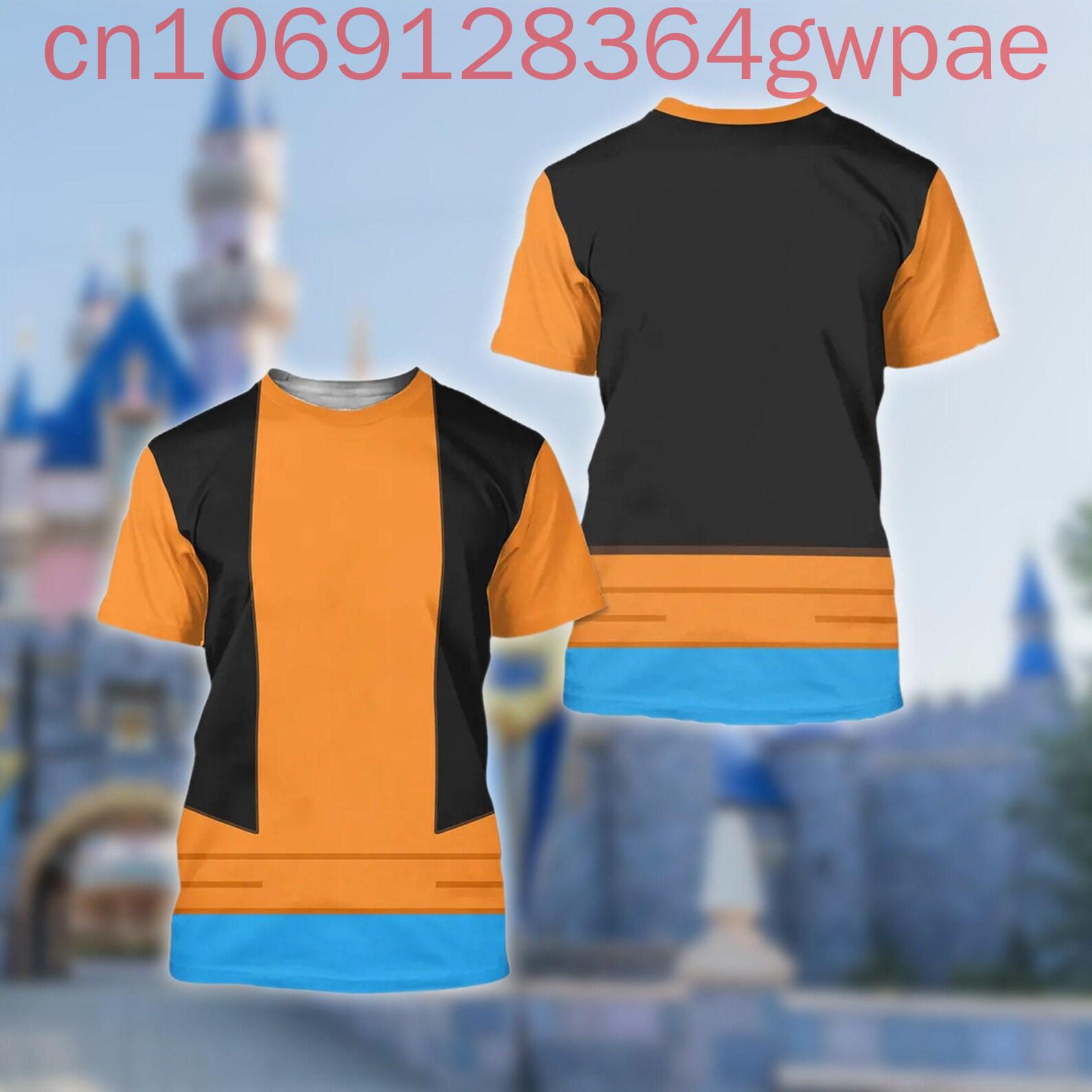 

Goofy Dog Cosplay 3D Printed Short Sleeved T-shirt for Men, Casual and Personalized Top, Summer Fashion Cartoon Clothing XXS